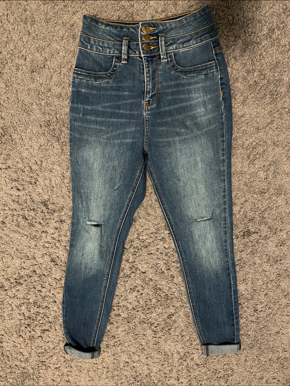 Fashion Nova Medium Wash High-Rise Skinny Jeans